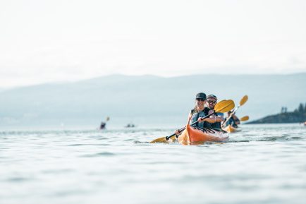 Kayak de mer sur le Fleuve Saint-Laurent à partir de Kamouraska