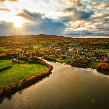 Vue aérienne sur Saint-Michel-du-Squatec